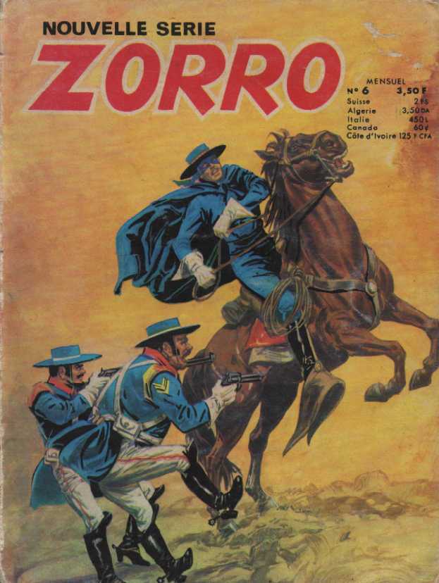 Scan de la Couverture Zorro Nouvelle Serie SFPI n 6